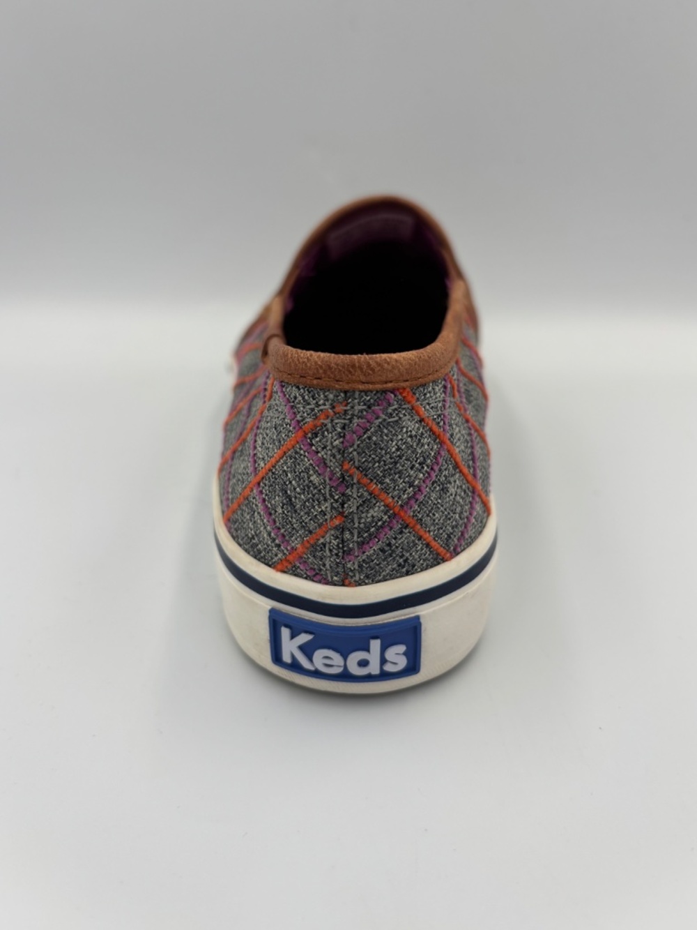 Keds Double Decker Windowpane Plaid Slip On Sneakers WF55720 size 7.5 - Picture 12 of 14